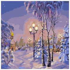 Картина по номерам Molly 30х30 см Зимний вечер