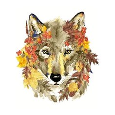 Картины по Номерам на Холсте 40 х 50 см Осенний - Волк Холст на Подрамнике Nice Hobby