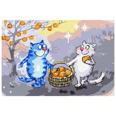 Картина по номерам Molly 20х30 см Коты с урожаем
