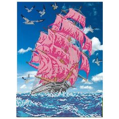 Алмазная мозаика 30*38см«Корабль» Diamant