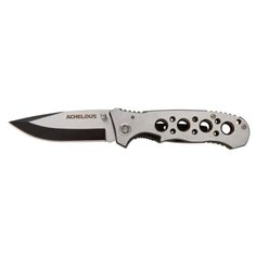Нож складной с металлической рукоятью и клипсой Ножемир Чёткий расклад Achelous A-141