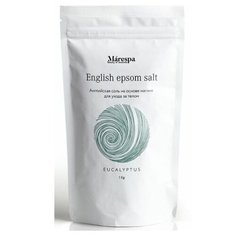 Английская магниевая соль Эпсом для ванн косметическая (EPSOM SALT) для похудения, тела и ног с натуральным маслом эвкалипта 1 кг Marespa