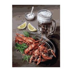 Картина по номерам PK 79036 Пиво и раки (Воробьёва Ольга) 40х50 см Paintboy