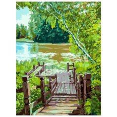 Картина по номерам "Лесенка", 30x40 см Белоснежка