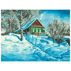 Картина по номерам "Домик на горе", 30x40 см Белоснежка