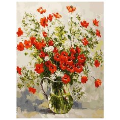 Картина по номерам "Букет в кувшине", 30x40 см Белоснежка