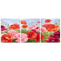 Картина по номерам ТРИПТИХ Paintboy PX 5263 Маки 3 шт. 40x50 см
