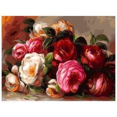 Картина по номерам "Розы Ренуара", 30x40 см Белоснежка
