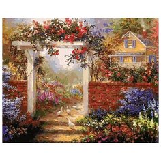 Картина по номерам "Цветущая усадьба", 40x50 см Белоснежка