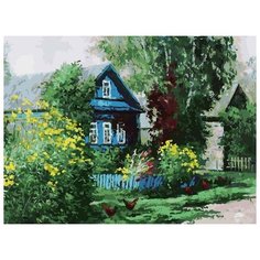 Картина по номерам "Домик в деревне", 30x40 см Белоснежка