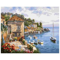 Картина по номерам Белоснежка "Солнечная бухта", 40x50 см