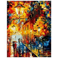 Картина по номерам Белоснежка "Огни в ночи 2", 40x50 см