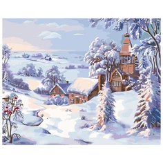 Картина по номерам Живопись по Номерам "Зима в деревне", 40x50 см