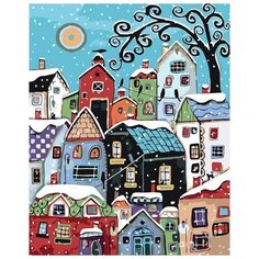 Картина по номерам Живопись по Номерам "Зимний городок", 40x50 см
