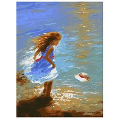 Картина по номерам Белоснежка "Улетела шляпка 2", 30x40 см