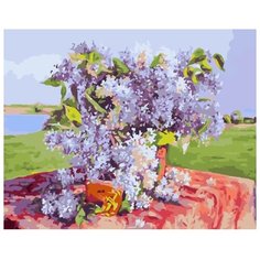 Картина по номерам на холсте 40*50 см Raduga "Весенняя сирень" (GX6675)