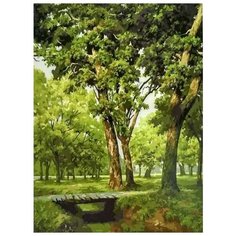 Картина по номерам Цветной "Мостик в лесу", 40x50 см