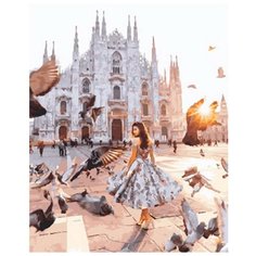 Картина по номерам на холсте 40*50 см Paintboy "Площадь с голубями" (PB-GX29201)