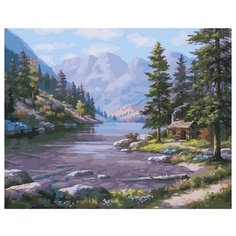 В туманной дымке живопись на холсте 40х50см Paintboy GX36446