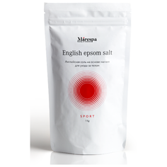 Английская магниевая соль Эпсом для ванн косметическая (EPSOM SALT) для снятия мышечной боли, укрепления мышц и суставов. С эфирными маслами розмарина и мяты 1 кг Marespa