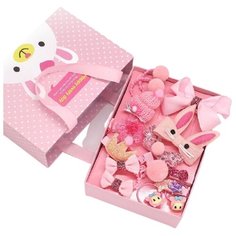 Подарочный набор женский заколки для волос Happy Every Day Розовый/Подарок на 8 марта Forall