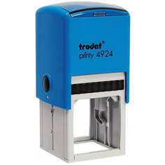 Оснастка для печати (D=40 мм) и штампа (40х40 мм), синий, TRODAT 4924, крышка, подушка в комплекте, 52902