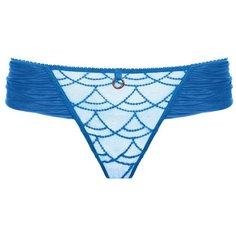 Empreinte Трусы стринги Diane средней посадки с вышивкой, размер 46, королевский синий