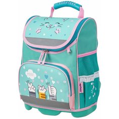 Ранец ЮНЛАНДИЯ "WISE" для начальной школы, Soft paws, 37х29х15 см, 229946