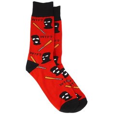 Носки KRUMPY Wow Балаклава и Бита KR29121/2M, размер 40-45, красный/черный