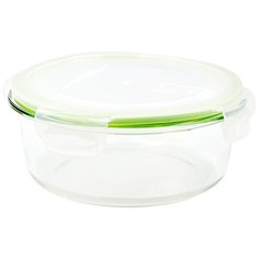 Eley Контейнер ELP2803G, 18x18 см, прозрачный/зеленый