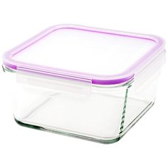 Eley Контейнер ELH3202P, 15.9x15.9 см, прозрачный/баклажан