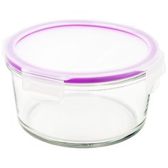 Eley Контейнер ELH3802P, 15.2x15.2 см, прозрачный/баклажан