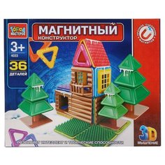 Конструктор ГОРОД МАСТЕРОВ Магнитный 4033 Зимний домик