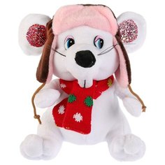 Мягкая игрушка Мульти-Пульти Мышка с блестящими ушами в ушанке 15 см, без чипа