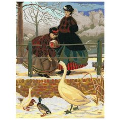 Nitex Набор для вышивания Зимняя прогулка 29 х 40 см (0242)