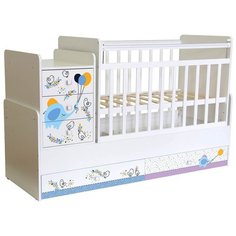 Кроватка Polini Simple 1100 Слоник на шаре / Панды / Пряничный домик / Прогулка, поперечный маятник слоник на шаре