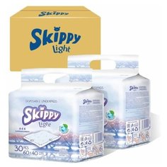 Одноразовые пеленки Skippy Light 60х40 30 шт. 2 шт.