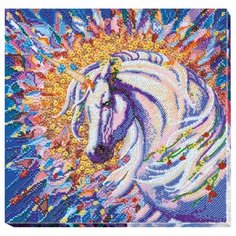 ABRIS ART Набор для вышивания бисером Вестник счастья 30 х 30 см (AB-642)