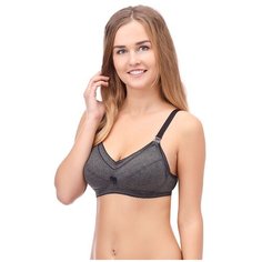 Бюстгальтер ФЭСТ 0233 размер 80 C, темно-серый меланж/черный