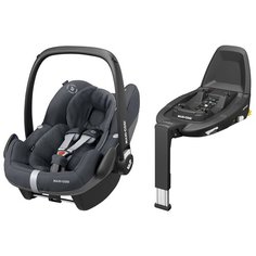 Автокресло-переноска группа 0+ (до 13 кг) Maxi-Cosi Pebble Pro i-Size + Family Fix 3, essential graphite