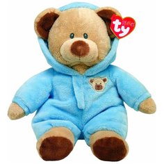 Мягкая игрушка TY Pluffies Медведь в голубой одежде 25 см