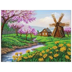 Паутинка Набор для вышивания бисером В краю весны 38 x 28 см (Б1438)