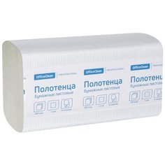 Полотенца бумажные OfficeClean Professional белые однослойные V-сложения 250 листов 250 лист.