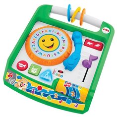 Интерактивная развивающая игрушка Fisher-Price Смейся и учись. Музыкальный проигрыватель Ученого Щенка, белый/зеленый