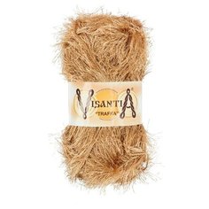 Пряжа Visantia Trafka, 100 % полиэстер, 100 г, 150 м, 5 шт., №0054 светло-коричневыый