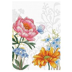 Luca-S Набор для вышивания Цветы и бабочка 22,5 х 31,5 см (BU4019)