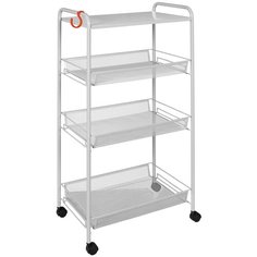 Этажерка ЗМИ Ладья 34КС, 4 полки, материал: металл, ШxГxВ: 45х30х88 см, серый