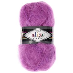 Пряжа Alize Mohair classic, 24 % шерсть, 25 % мохер, 51 % акрил, 100 г, 200 м, 5 шт., 260 орхидея