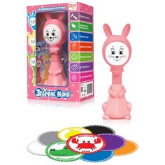 Развивающая игрушка BertToys Зайчик Няня PLUS, розовый