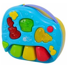 Интерактивная развивающая игрушка PlayGo 2 in 1 Telephone and Band, желтый/голубой